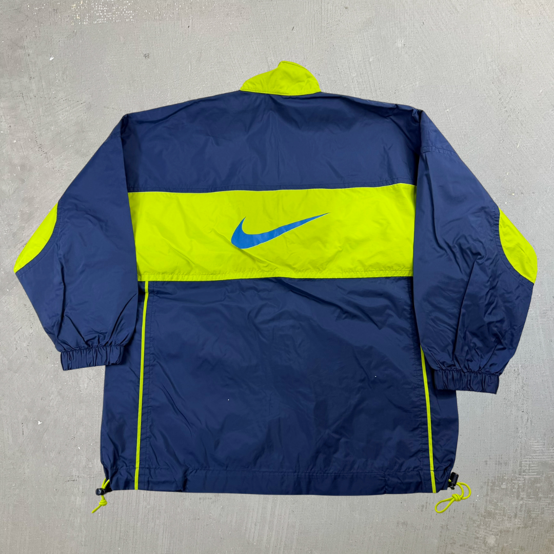 J- Vintage Nike Embroidered Swoosh Zip Up Lightweight Jacket - L