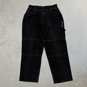 Vintage Sean John Velour Black Carpenter Pants - 2XL (Measures 36x30)