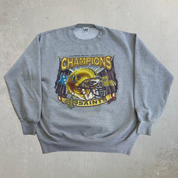 J- Vintage '01 New Orleans Saints NFL Western Division Champions Graphic Crewneck - L