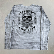 J- Vintage Affliction Live Fast Text & Graphic Long Sleeve Tee - L