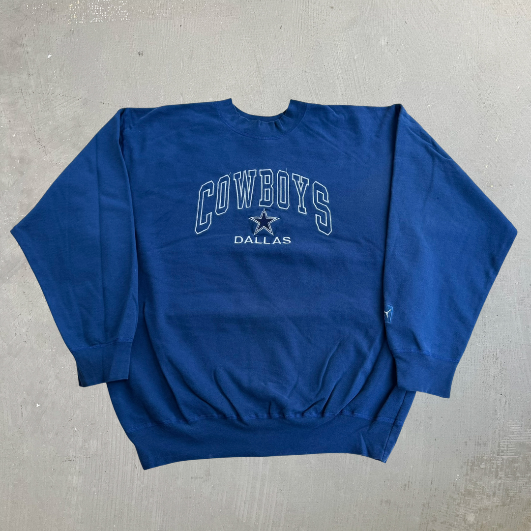 J- Vintage 90s Dallas Cowboys NFL Puma Embroidered Logo Crewneck - L