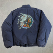 J- Vintage 90s Polo Ralph Lauren Indian Head Down Jacket Made In USA - L