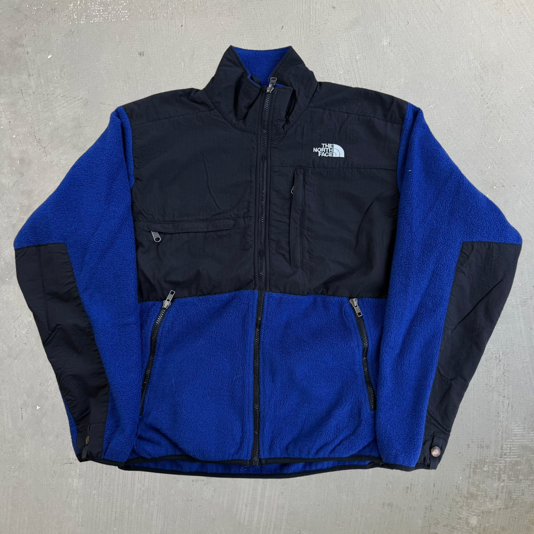 Vintage 90s The North Face Denali Blue Zip Up Polar Fleece Jacket - M
