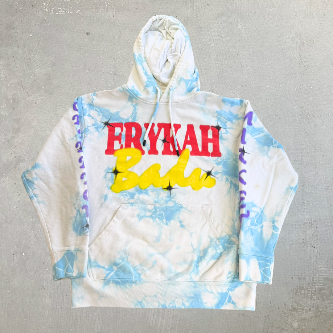 J- Vintage Erykah Badu Call Tyrone Acid Wash Hoodie - L