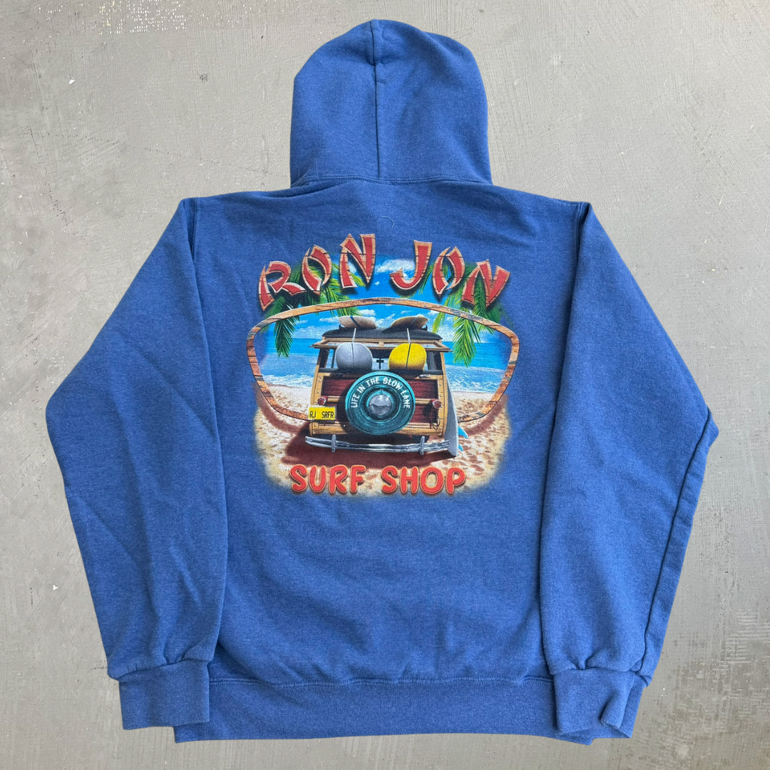 J- Vintage Ron Jon Surf Shop Jeep Graphic Hoodie - S