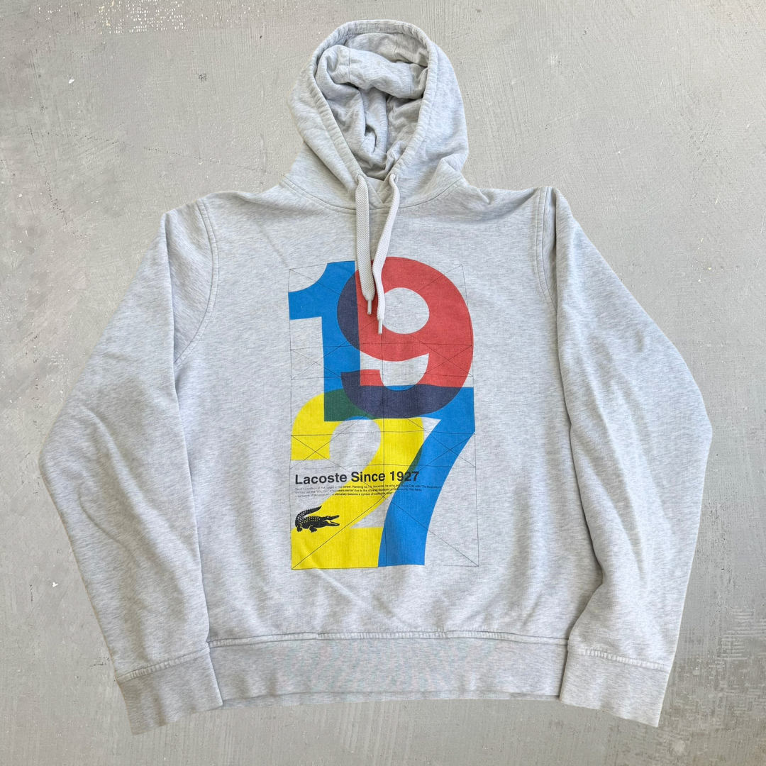 J- Vintage Lacoste Since 1927 Graphic Hoodie - 6 (fits XL)
