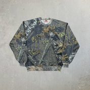 F- Vintage Mossy Oak Break Up Real Tree Camo Crewneck