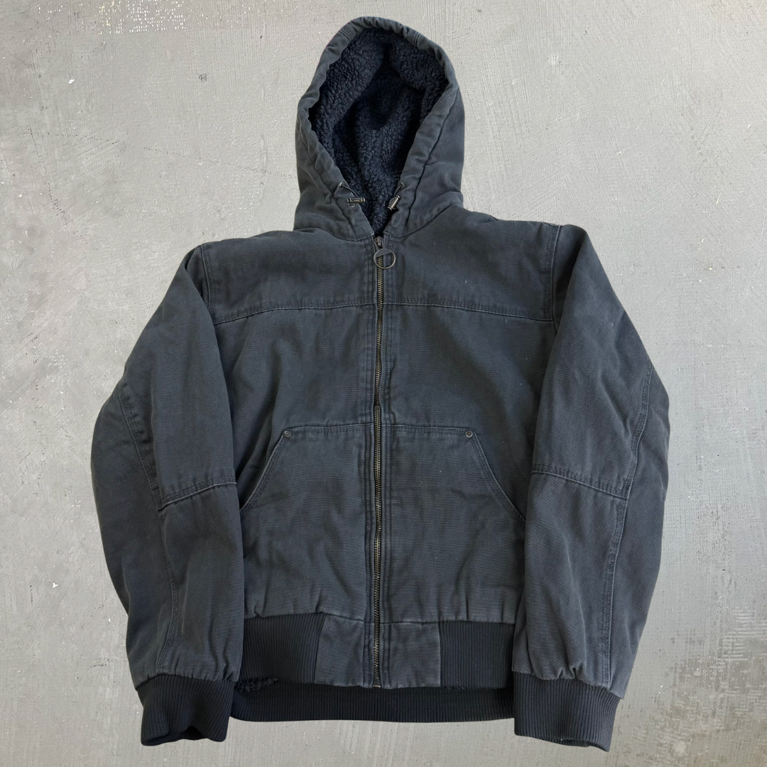 Vintage G.H Bass Co Sherpa Lined Canvas Hooded Work Jacket - M