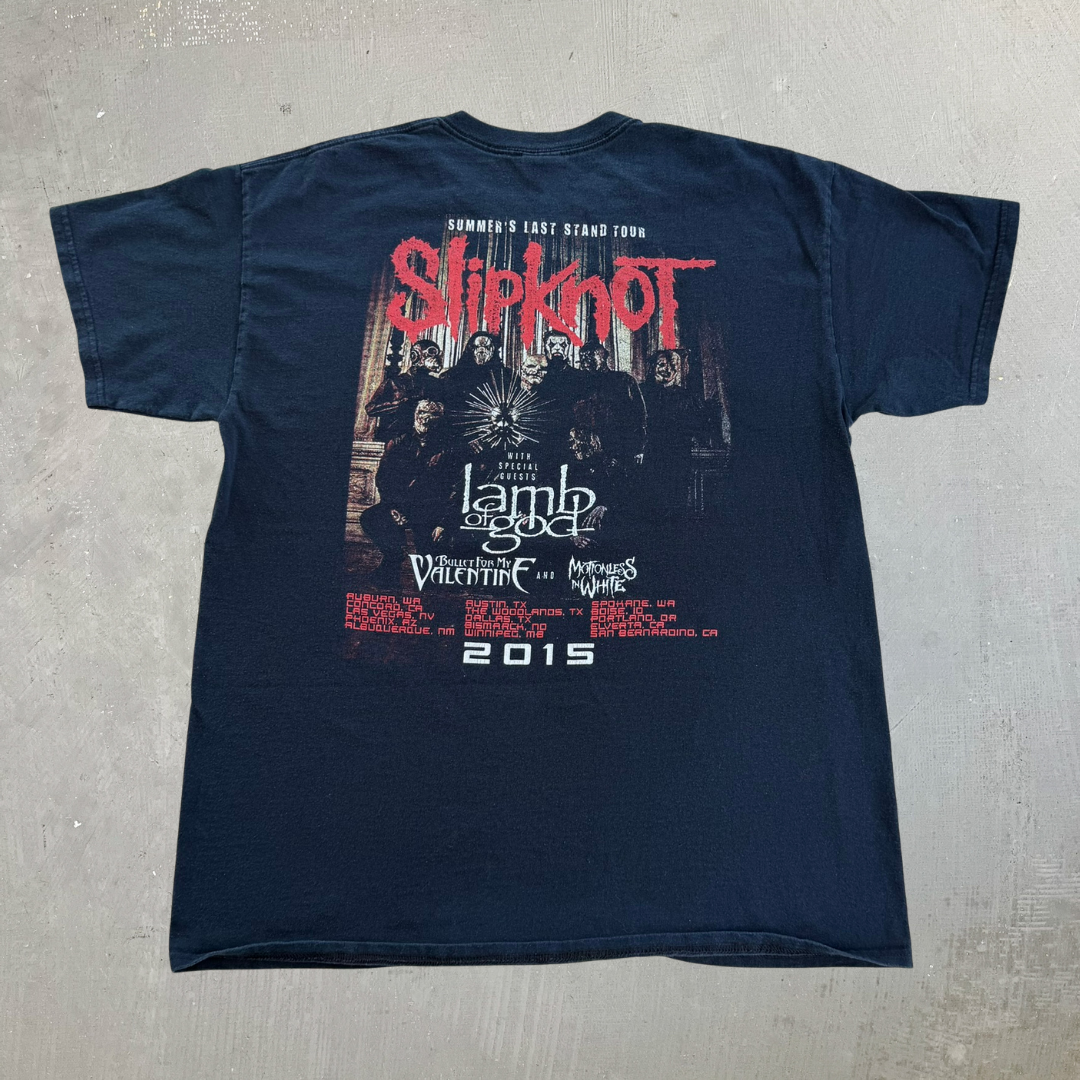 J- '15 Slipknot Summer's Last Stand Tour Picture Graphic Tee - L