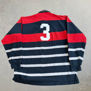 J- Vintage '96 Barbarian Rugbywear Wales England Tour Magee Rugby Embroidered Logo Long Sleeve Rugby Shirt - 2XL
