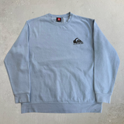 J- Quicksilver Logo Baby Blue Crewneck - L