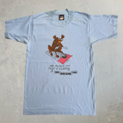 J- Vintage '91 BC Camping Moose Graphic Made In USA Single Stitch Tee - M
