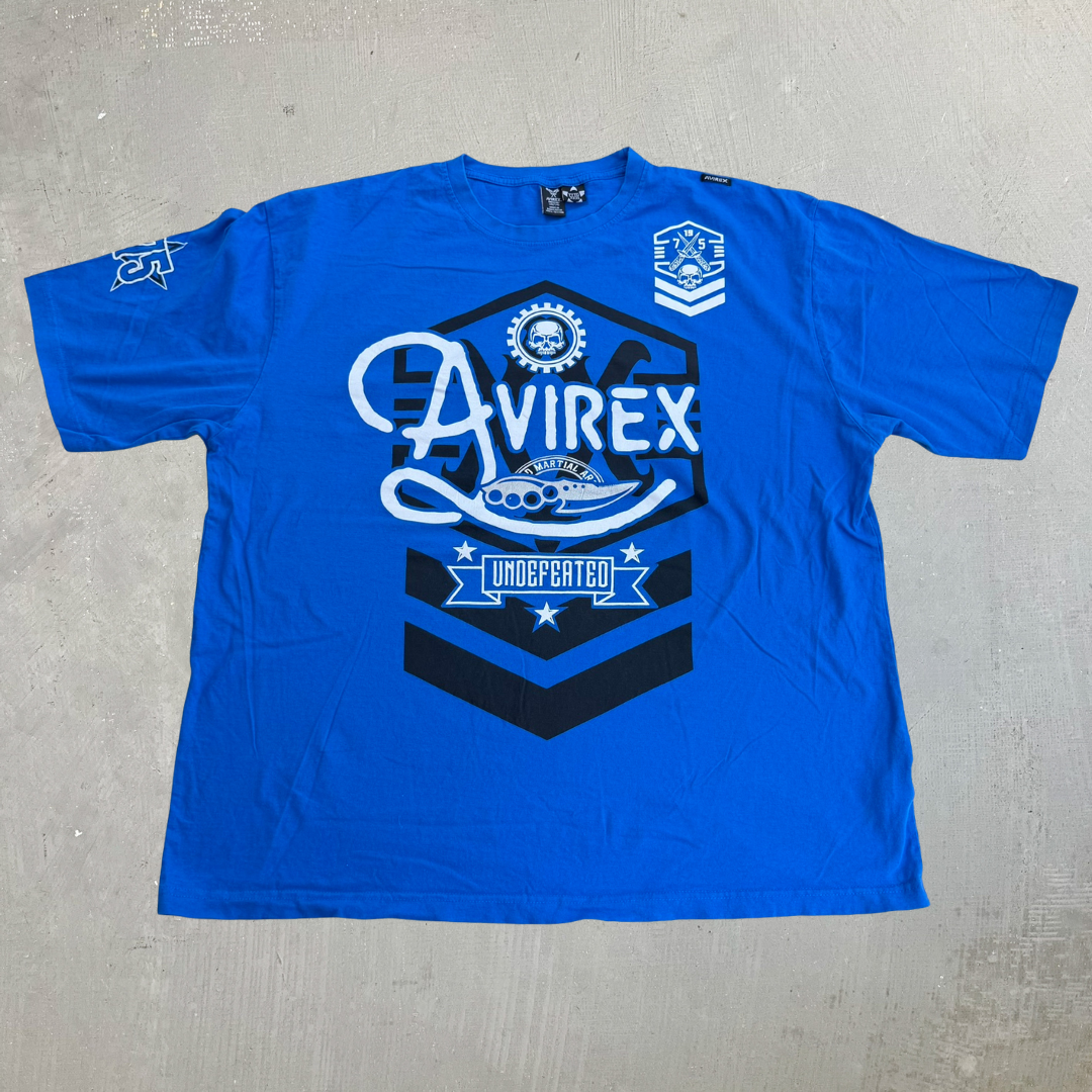 J- Vintage Y2K Avirex Martial Arts Undefeated Graphic Tee - 3XL