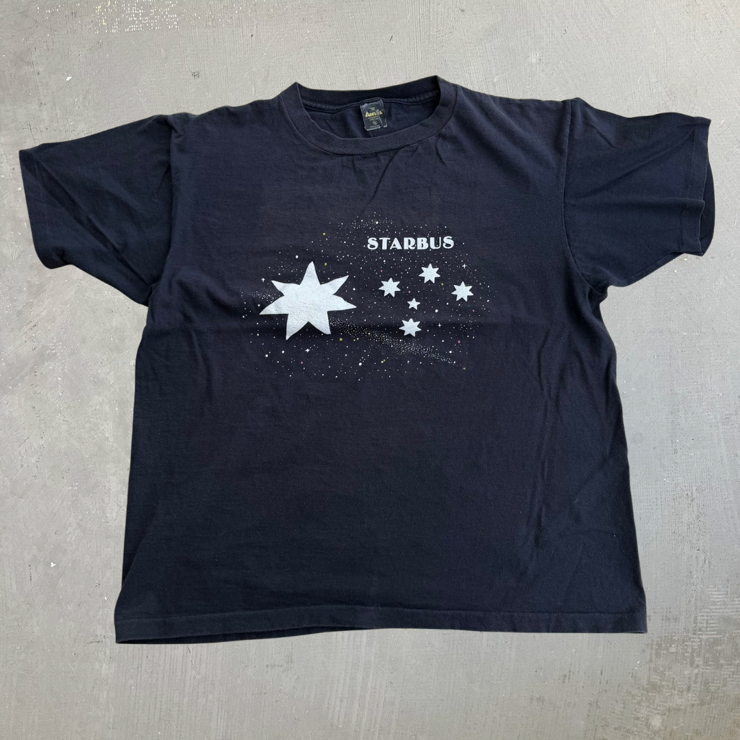 J- Vintage 90s Starbus America Australia Constellation Graphic Made In USA Single Stitch Anvil Tag Tee - XL