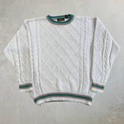 Vintage 90s Eddie Bauer Cable Knit Sweater - M