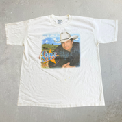 J- Vintage 90s George Strait Country Music Festival Picture Tee - XL