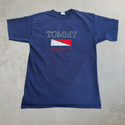 J- Vintage Tommy Hilfiger Sports Graphic Single Stitch Tee - XL