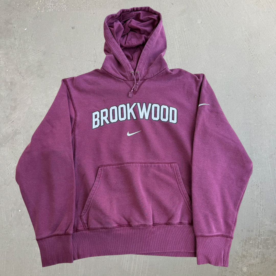 J- Nike Brookwood Text & Swoosh Hoodie - M