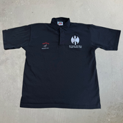 Vintage Barbarian Old Boys Rugby Club Embroidered Logo Made In Canada Short Sleeve Rugby Shirt - XL