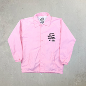 F- Anti Social Social Club Pink Made In USA Windbreaker Coach Jacket