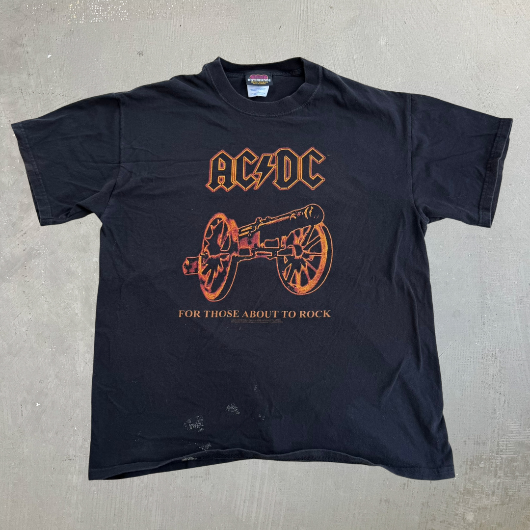 J- Vintage '03 AC/DC For Those About To Rock Graphic Artimonde Tag Tee - L
