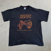 J- Vintage '03 AC/DC For Those About To Rock Graphic Artimonde Tag Tee - L