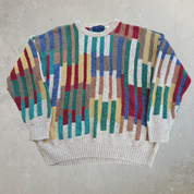 J- Vintage Northern Isles Patterned Knit Sweater - M