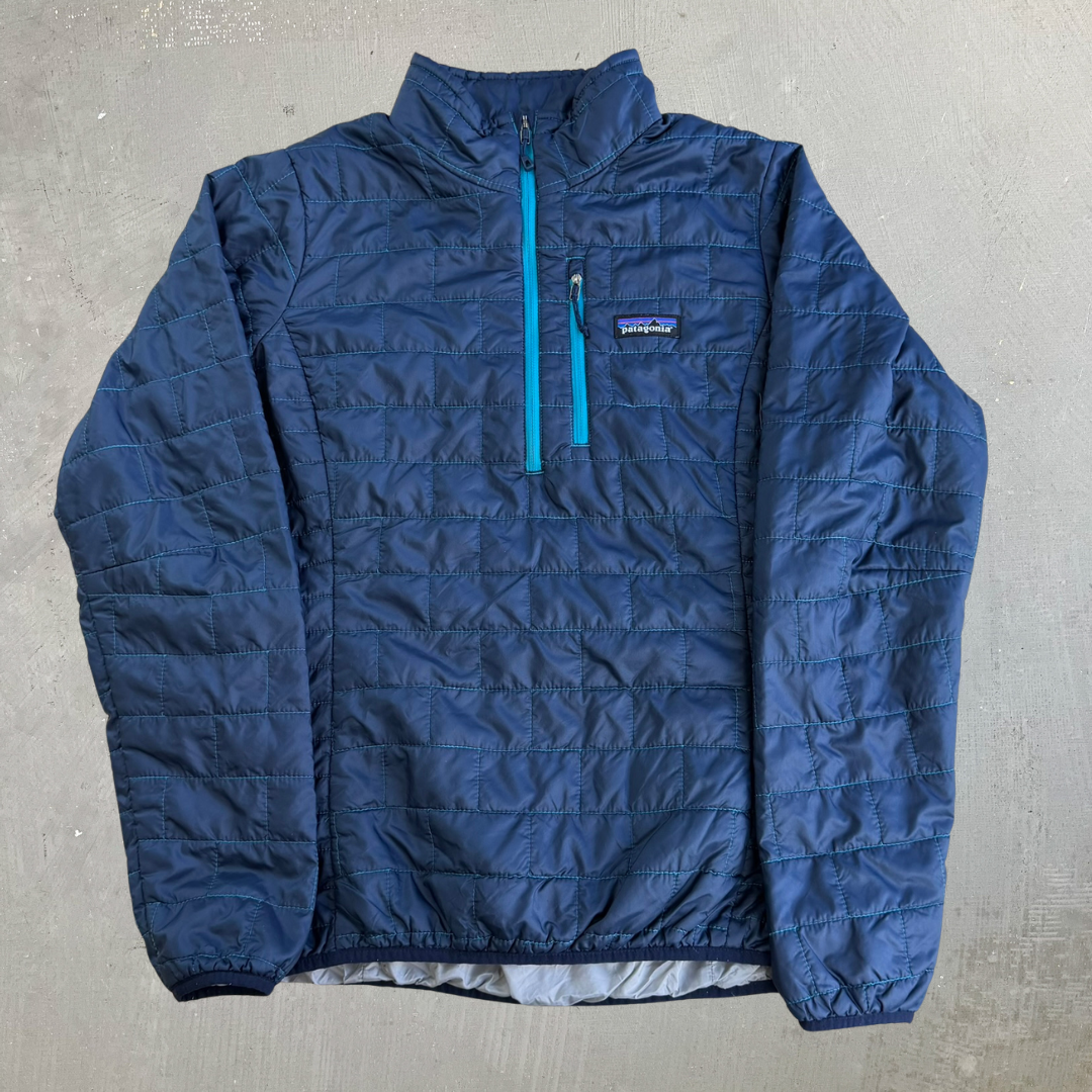 Vintage Women's Patagonia Quilted Quarter Zip Winter Jacket - Women's M