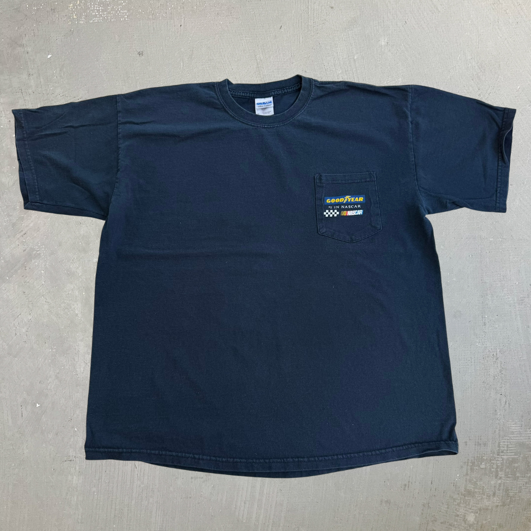 J- Vintage Nascar Good Year #1 In Nascar Graphic Pocket Tee - XL