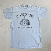 J- Vintage 90s St Pudentiana We Are Family Graphic Made In USA Single Stitch Tee - L