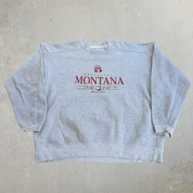 J- Vintage University Of Montana Grizzlies Starter Embroidered Logo Crewneck - XL