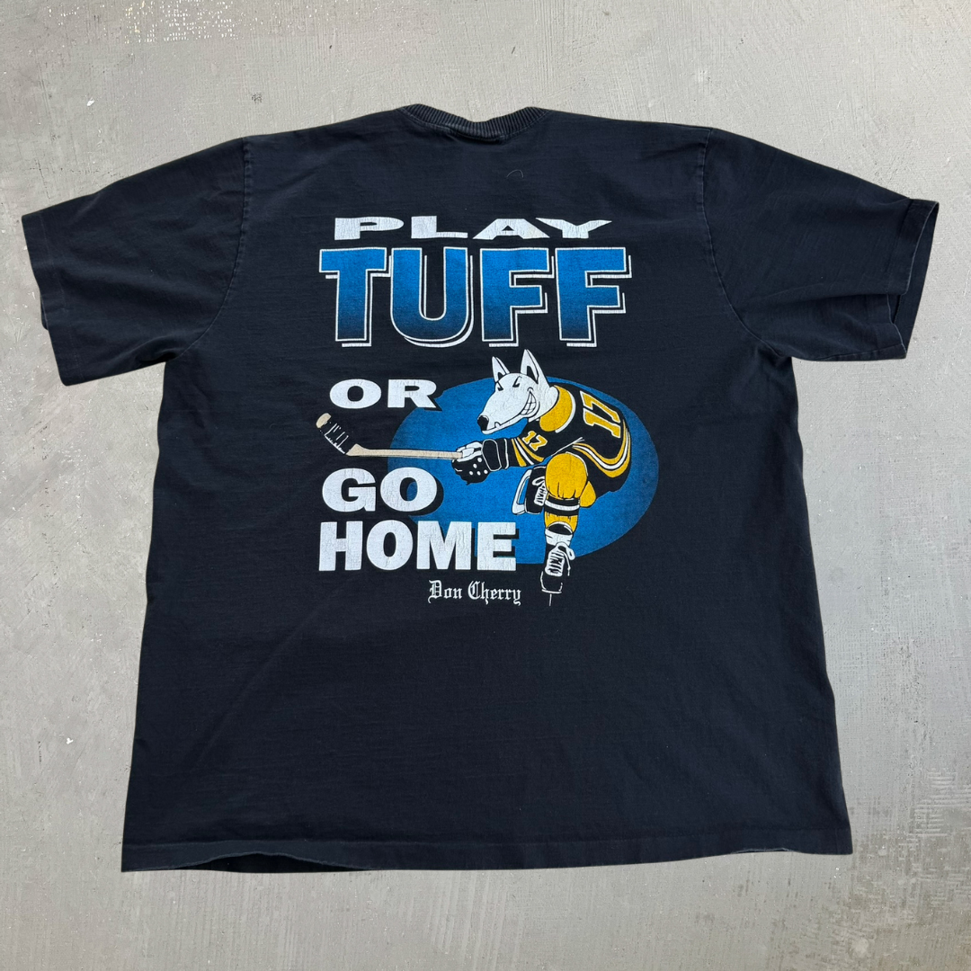 J- Vintage Don Cherry Play Tuff Or Go Home Graphic Single Stitch Tee - XL