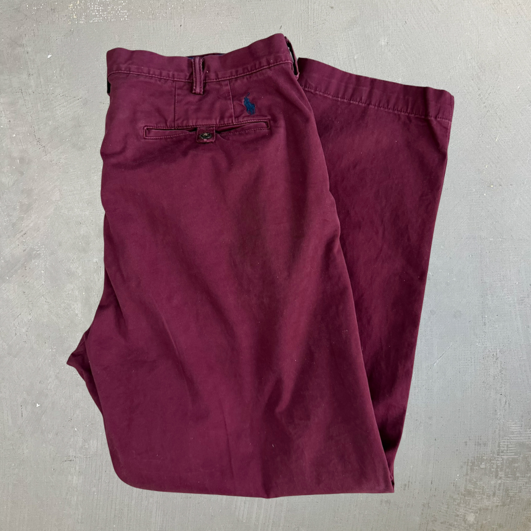 Vintage Polo RL "The Polo Chino" Stretch Straight Fit Pants - 38/32 (Measures 37/29)