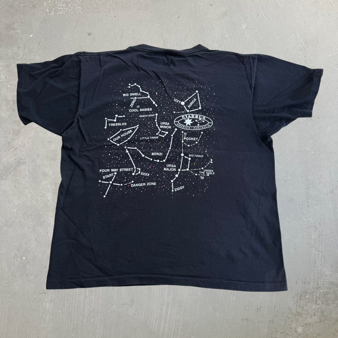 J- Vintage 90s Starbus America Australia Constellation Graphic Made In USA Single Stitch Anvil Tag Tee - XL