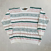 Vintage 90s Eddie Bauer Patterned Knit Sweater - L