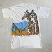 Vintage Giraffes Extinction Is Forever Graphic Made In Canada Single Stitch Tee - M