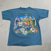 J- Vintage '94 Looney Tunes Bugs Bunny Daffy & Taz Vacation Graphic Made In USA Tee - L