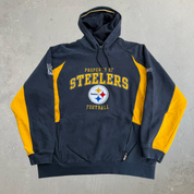 J- Vintage Pittsburgh Steelers NFL Reebok Embroidered Graphic Hoodie - M
