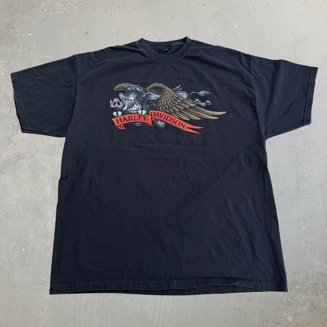 J- Vintage '06 Harley Davidson Vallejo California Hog Graphic Tee - XL