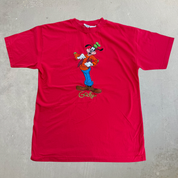 J- Vintage Disney Goofy Embroidered Character & Text Graphic Tee - L