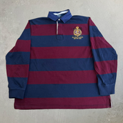 Vintage Polo RL Embroidered Equestrian Crest Long Sleeve Rugby Shirt - XL