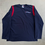 J- Vintage Tommy Jeans Text Graphic Long Sleeve Tee - M