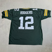 J- Vintage '11 Green Bay Packers Aaron Rodgers NFL Reebok Super Bowl 45 Football Jersey - 50 (fits L)