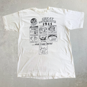 J- Vintage '94 Great Moments Of 1944 Graphic Made In USA Single Stitch Tee - L