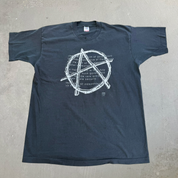 J- Vintage '93 USA For The Win Anarchy Graphic Made In USA Single Stitch Tee - XL