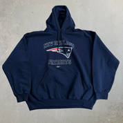 J- Vintage New England Patriots NFL Logo Graphic Hoodie - XL