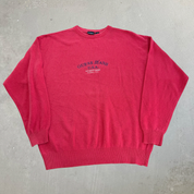 J- Vintage Guess Jeans USA Embroidered Text Knit Sweater - XL