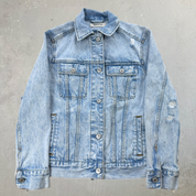 J- HOM AC/DC North American Tour Abercrombie Reworked Denim Jacket - XS