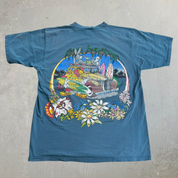 J- Vintage '94 Looney Tunes Bugs Bunny Daffy & Taz Vacation Graphic Made In USA Tee - L