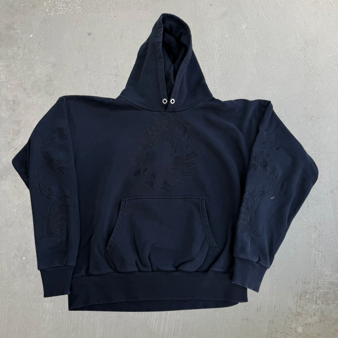 J- Vintage Diesel The Future Is Here Now Embroidered Swirl Hoodie - L